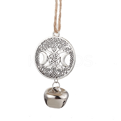 Iron Bell Pendant Decorations HJEW-JM02504-03-1
