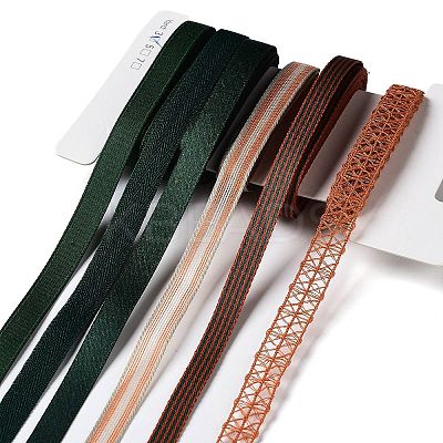 18 Yards 6 Styles Polyester Ribbon SRIB-C001-G04-1
