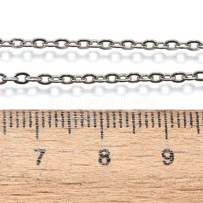 Tarnish Resistant 304 Stainless Steel Women Chain Necklaces NJEW-C079-01C-1