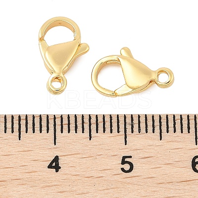Brass Lobster Claw Clasps KK-U056-01G-1