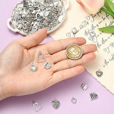 Unique Valentines Day Gift Ideas for Girlfriend Tibetan Style Alloy Pendants TIBEP-CJ0001-07-1