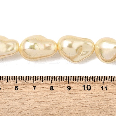 Electroplate Opaque Glass Imitation Pearl Beads Strands EGLA-K063-01C-1
