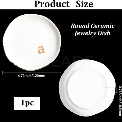 Round Ceramic Jewelry Dish AJEW-WH20067-023A-1