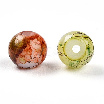 Baking Paint Glass Beads DGLA-S115-8mm-MS-1