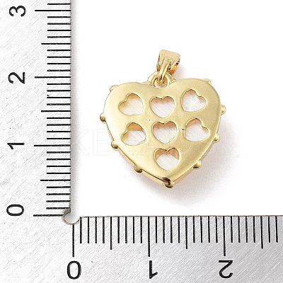 Brass Pave Natural Shell Pendants KK-F877-06G-1