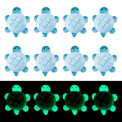 12Pcs Luminous Resin Cabochons RESI-TA0004-55B-1