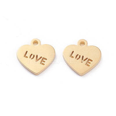 Valentine's Day 304 Stainless Steel Charms LS-STAS-I151-28G-1