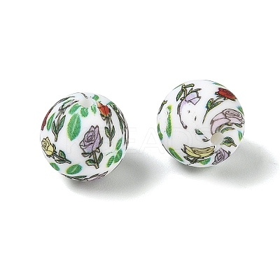 Floral Silicon Beads SL-CBAC986-03B-1