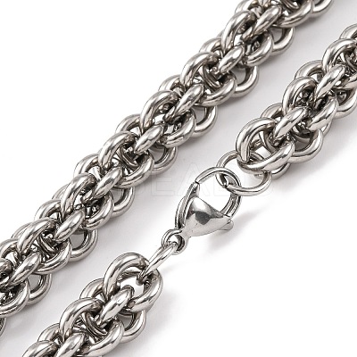 201 Stainless Steel Rope Chain Necklace NJEW-F222-38P-09-1
