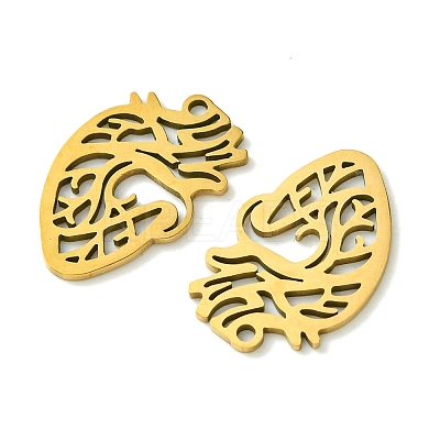 201 Stainless Steel Pendants STAS-U003-22G-1