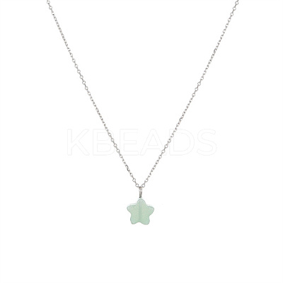 Stainless Steel Cable Chain Necklace QL5593-3-1