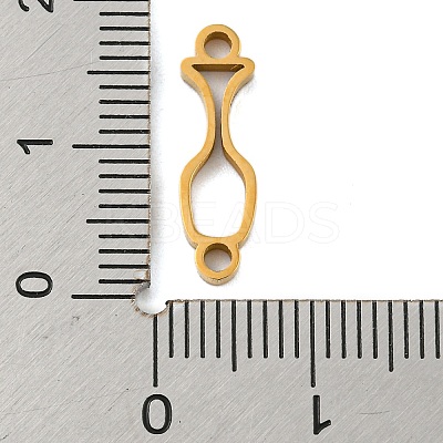Ion Plating(IP) 304 Stainless Steel Hollow Connector Charms STAS-K270-34G-1