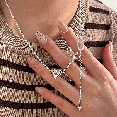 2Pcs 925 Sterling Silver Spring Gate Rings STER-BBC0008-68-1
