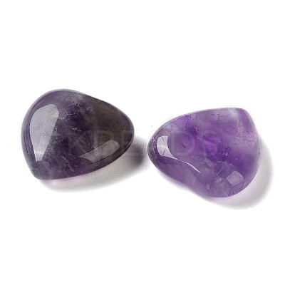 Natural Amethyst Heart Palm Stones G-M416-09A-1
