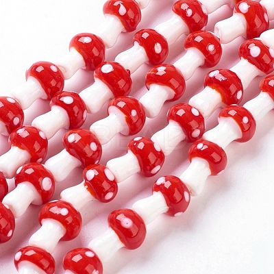 Handmade Lampwork Beads Strands LAMP-Q001-9-1