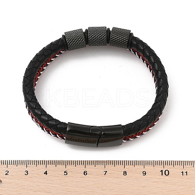 Braided Leather Multi-strand Bracelets BJEW-Z081-15EB-1