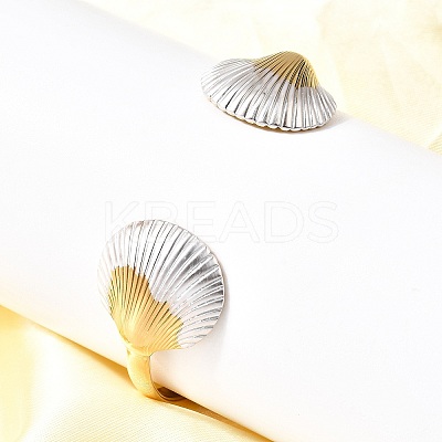 304 Stainless Steel Cuff Bangles for Women BJEW-F509-01G-1