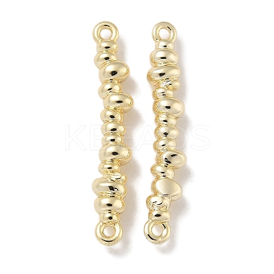 Brass Chip Beaded Connector Charms KK-P284-08G-02-1