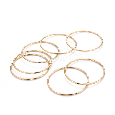 7Pcs PVD Vacuum Plating 201 Stainless Steel Plain Bangle Sets for Women BJEW-L664-022C-G02-1