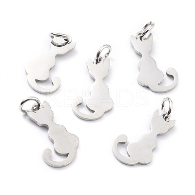 Tarnish Resistant 201 Stainless Steel Pet Charms STAS-D176-01P-1
