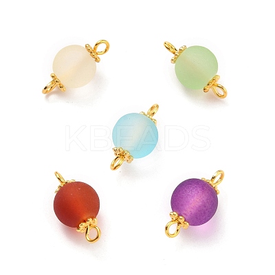 Transparent Frosted Glass Links PALLOY-JF00517-1