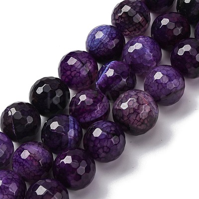 Natural Dragon Veins Agate(Dyed & Heated) Beads Strands G-K390-A14-01-1