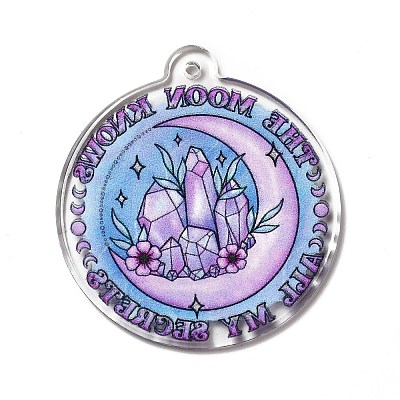 Halloween Printed Acrylic Pendants MACR-G059-04F-1