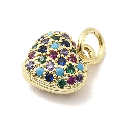 Brass Micro Pave Cubic Zirconia Pendants LS-KK-C137-01G-06-1