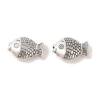 Tibetan Style Zinc Alloy Fish Beads X-TIBEB-R061-097-1