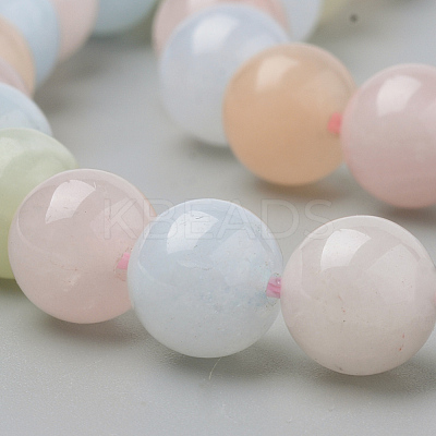 Natural Morganite Beads Strands G-Q961-08-6mm-1