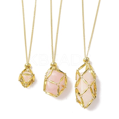 3Pcs 3 Styles 304 Stainless Steel Macrame Pouch Necklace Makings NJEW-JN04902-01-1