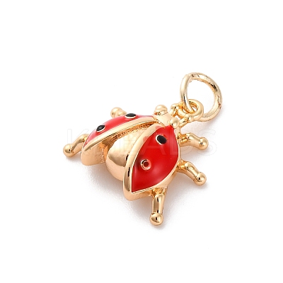 Brass Enamel Pendants KK-D360-15G-1