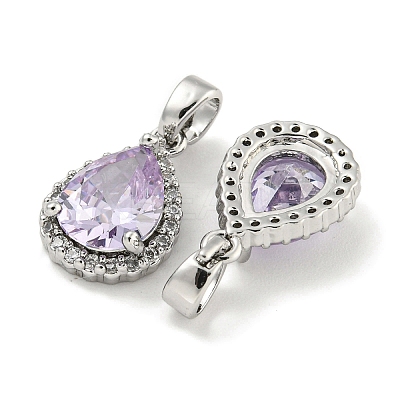 Brass with Cubic Zirconia Charms KK-Q820-10P-1