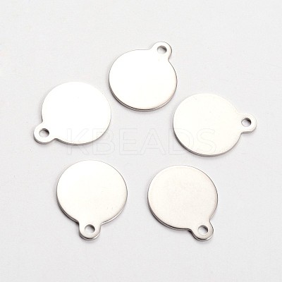 Tarnish Resistant 201 Stainless Steel Mirror Polished Finish Stamping Blank Tag Pendants STAS-L166-01-1