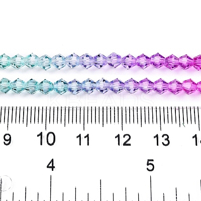 Gradient Color Baking Paint Glass Bead Strands X1-DGLA-A039-T6mm-A011-1