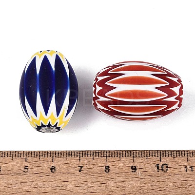Handmade Millefiori Glass Barrel Beads LA-N002-23-1