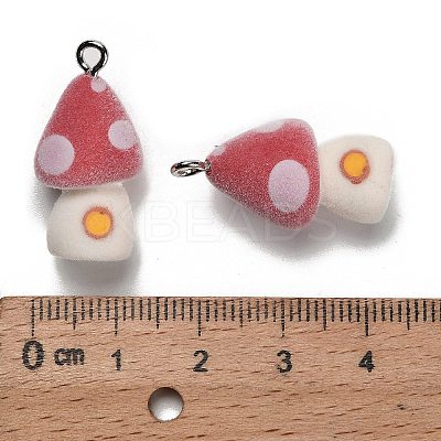 Flocky Opaque Resin Pendants RESI-I335-01P-12-1