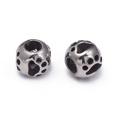 304 Stainless Steel European Beads STAS-G220-33AS-1