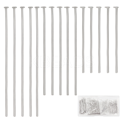 600Pcs 3 Styles 304 Stainless Steel Flat Head Pins STAS-LP0002-20-1