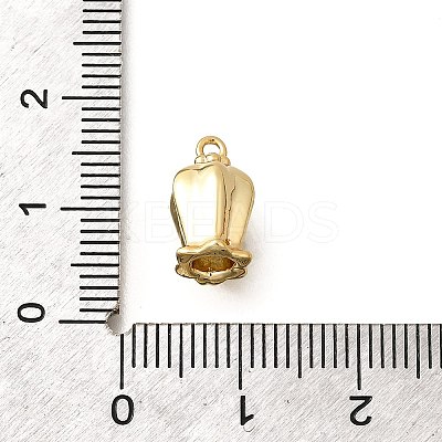 Brass Micro Pave Cubic Zirconia Pendants KK-Q035-15G-01-1