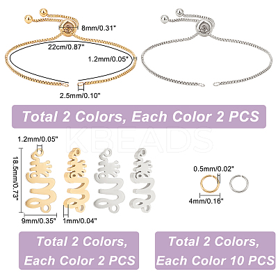 DIY Word Mom Link Slider Bracelet Making Kit DIY-UN0003-70-1