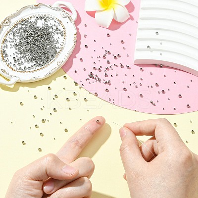1256Pcs Stainless Steel Crimp Beads STAS-CJ0002-89-1