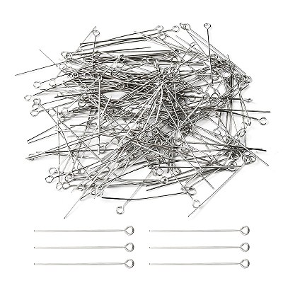 304 Stainless Steel Eye Pins STAS-YW0001-51-1