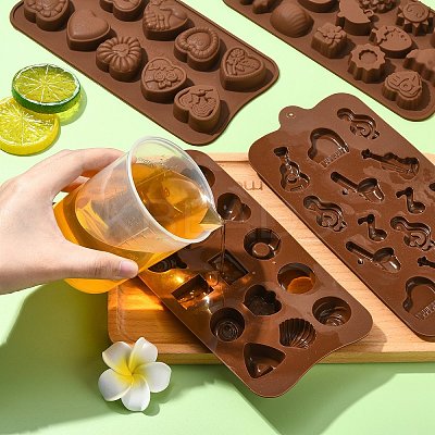 4Pcs 4 Styles Chocolate DIY Silicone Mold DIY-CJ0006-33-1