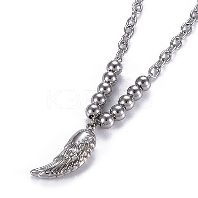 Non-Tarnish 304 Stainless Steel Pendant Necklaces NJEW-O113-04P-1