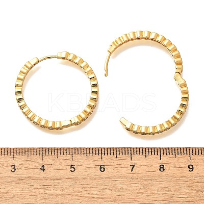 Rack Plating Brass Micro Pave Clear Cubic Zirconia Hoop Earrings for Women EJEW-C125-17A-G-1