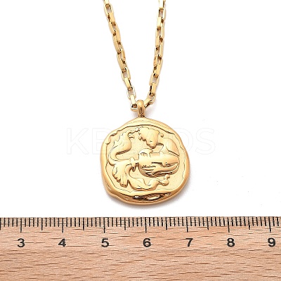 304 Stainless Steel Constellation Pendant Necklaces NJEW-K392-01G-11-1