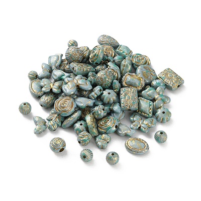 Opaque Acrylic Beads OACR-M015-15B-1