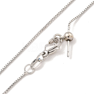 Brass Box Chain Necklaces for Women NJEW-G084-08P-1