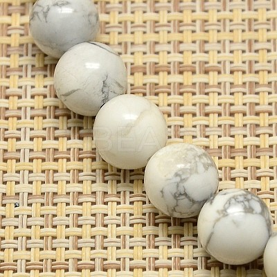 Natural Howlite Beads Strands G-I107-6mm-1